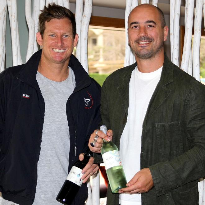 League Club Manager Luke Redmond with Mojo Wine's Sabino Matera © Frank Quealey /Australian 18 Footers League http://www.18footers.com.au